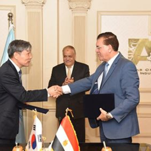 تعزيز فرص الإستثمار بين مصر وكوريا الجنوبية ونقل وتوطين التكنولوجيا  من خلال مذكرة للتفاهم بين الهيئة العربية للتصنيع وشركة جوان جو تكنوبارك
