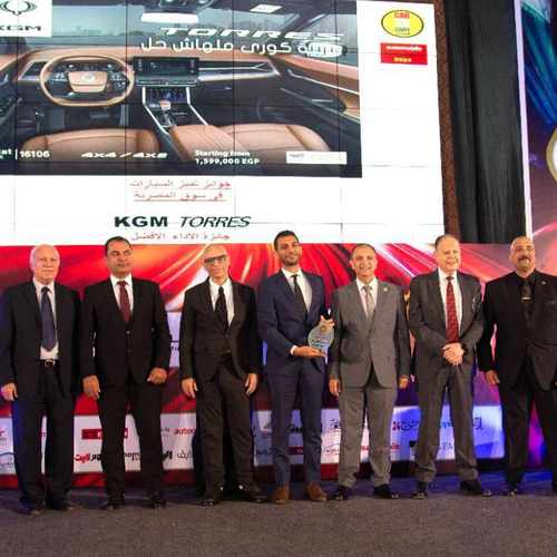 KGM TORRES  الكورية تفوز بجائزتي أفضل حملة إعلانية وأفضل أداء في احتفالية الأفضل   Car of the year Egypt لعام 2024