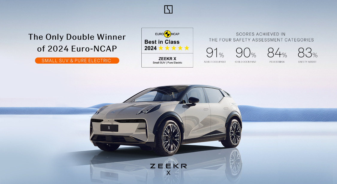 زيكر X تفوز بجائزة الأفضل في فئتها من Euro NCAP لفئة سيارات الرياضية متعددة الاستخدامات الصغيرة (Small SUV) والسيارات الكهربائية